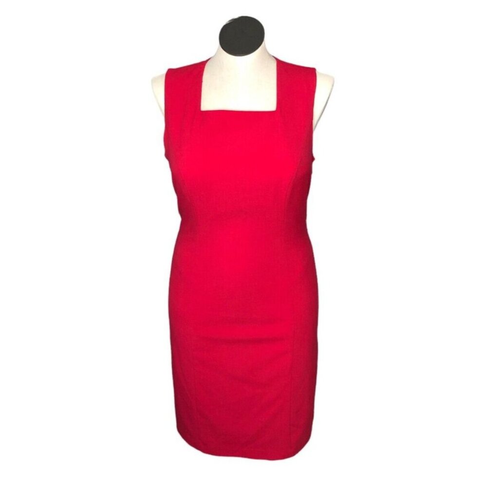 Chadwicks Red/Hot Pink Midi Dress